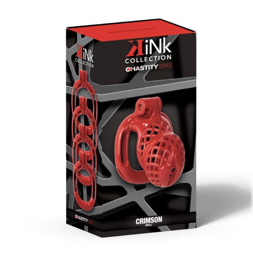 Kink Chastity Crimson Cock Cage S Red