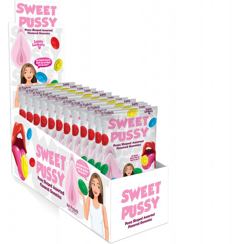 Sweet Pussy Gummies 4 Assorted Fruit Flavors 12 Pc Display