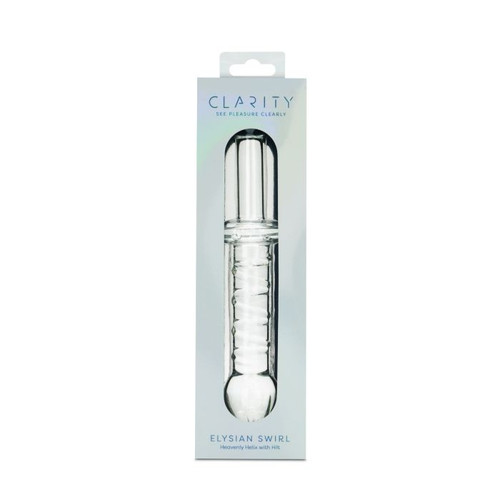 Clarity Glass Dildo Elysian Swirl