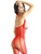 Halter Open Cup Bodystocking Red