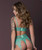 Caribbean Crush Bra & Garter Thong Set Aqua Glow L/xl
