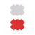 Pretty Pasties Glitter Cross Red/silver 2 Pair