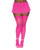 Sheer Thigh High W/ Back Seam Hot Pink Q/s