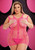 Lapdance Shredded Mini Dress Hot Pink Q/s