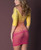 Seamless Long Sleeve Dress Ombre Sunset O/s