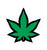 Green Marijuana Leaf Pin