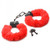 Master Series Cuffed In Fur Handcuffs Red