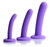 Strap U Tri Play 3 Pc Silicone Dildo Set Purple