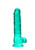 Realrock 8in Realistic Dildo W/ Balls Turquoise