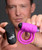 Bang! Silicone Cock Ring & Bullet W/ Remote Purple