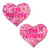 Pastease Love Liquid Pink Heart I'm Horny Nipple Pasties