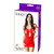 Sheer Keyhole Mini Dress Red