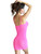Halter Shimmery Mini Dress Pink