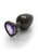 Heart Gem Butt Plug Medium Gunmetal Amethyst