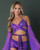 Glimmer Bralette & Shorts Metallic Purple S/m