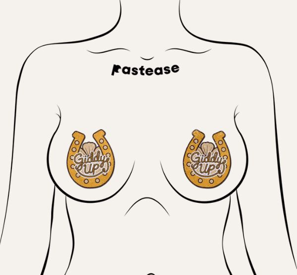 Pastease Giddy Up Sparkling Golden Nipple
