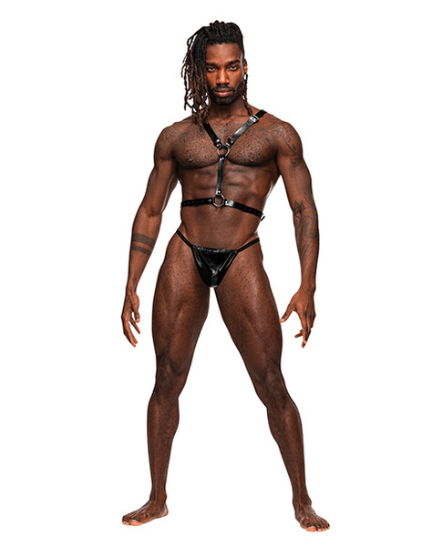 Sagittarius Leather Harness Black O/s