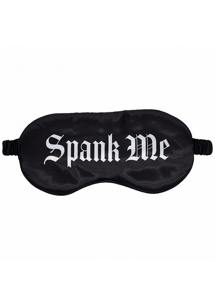 Ouch Spank Me Printed Mask Satin Black