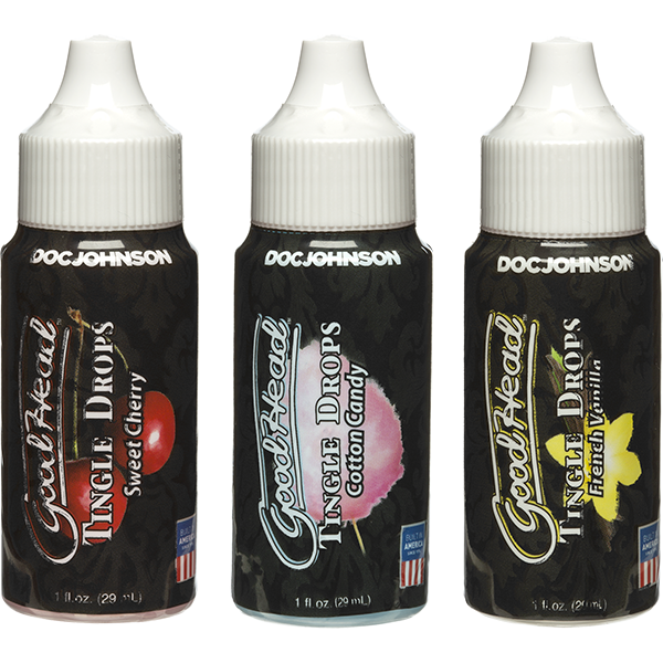 Goodhead Tingle Drops 3 Pk 1 Oz French Vanilla Sweet Cherry And Cotton Candy