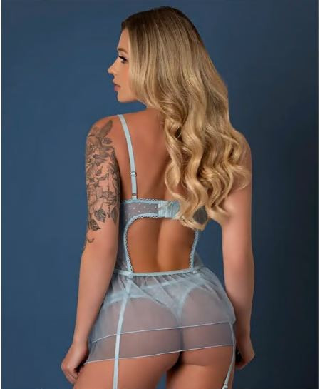 Baby Doll & Thong Blue M