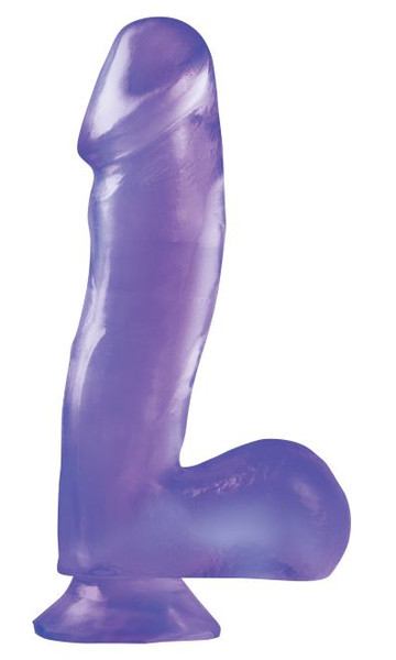 Basix Rubber Works 6.5in Purple Dong W/suction Cup