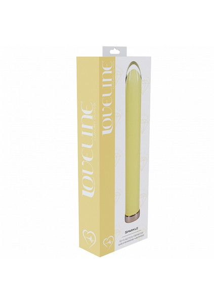 Loveline Sparkle 6.3 Vibrator Glass Yellow "