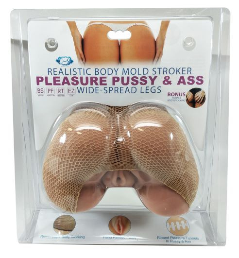 Cloud 9 Realistic Pussy & Ass Body Mold Tan W/ Spread Legs
