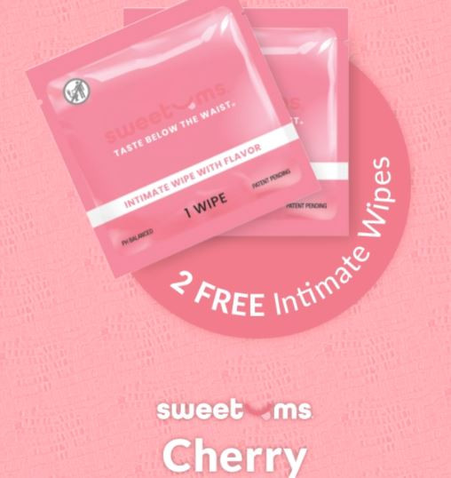 Sweetums Split Panty W/ Wipes Cherry L/xl