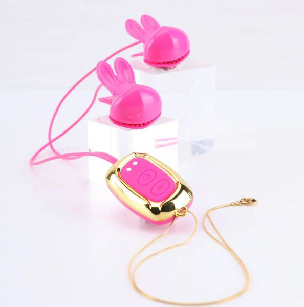 Molli Vibrating Nipple Clamps & Necklace Pink