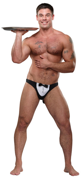 Novelty Maitre D Thong Black O/s