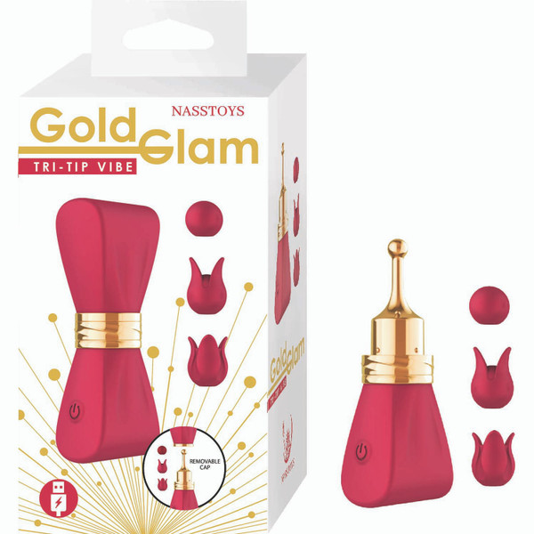 Gold Glam Tri Tip Vibe Red