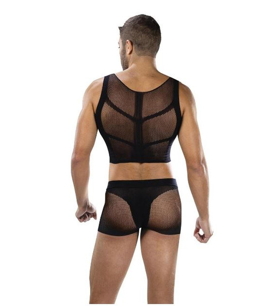 Fishnet Armor 2 Piece Set Black