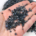 Black mix size glass rhinestones 