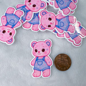 Pink doodle bear
