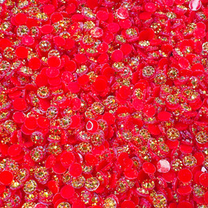Red sunflower rhinestones 