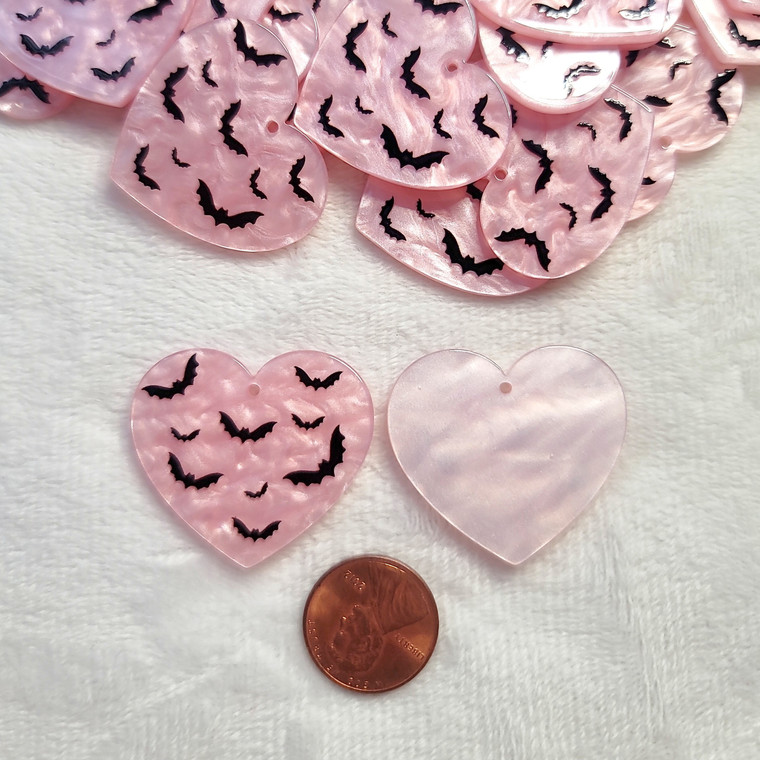pink bat heart