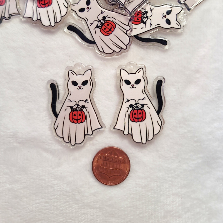 cat ghost candy basket