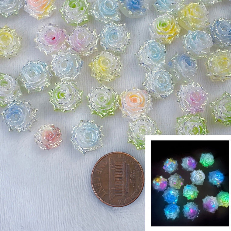 Flutter rose luminous set