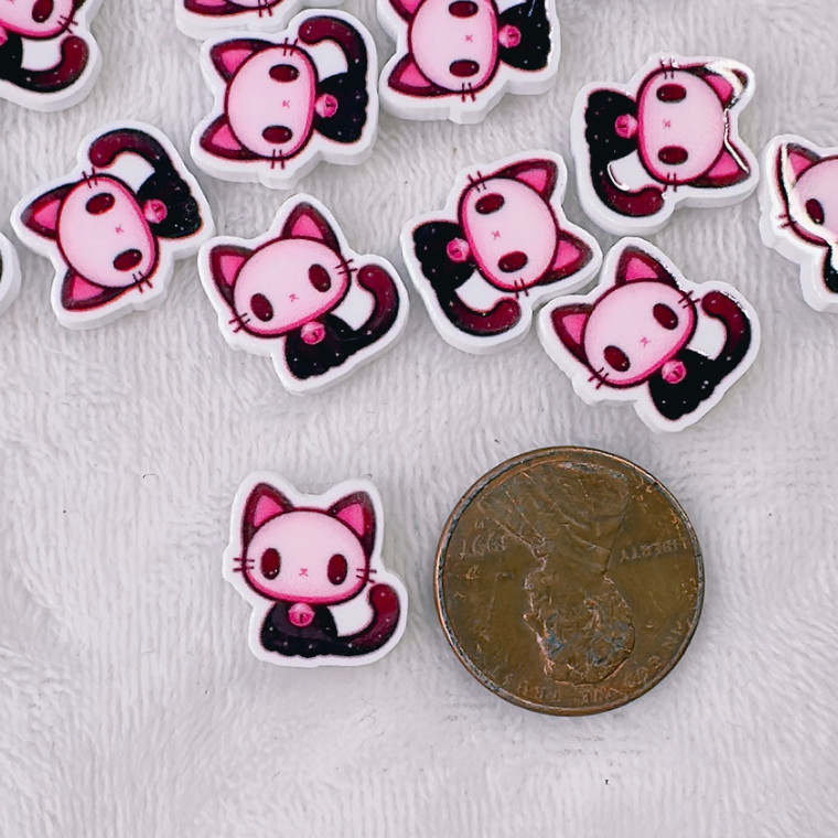 Mini pink & black cat