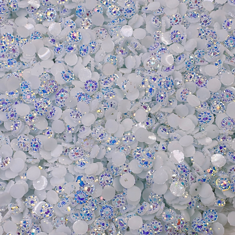 White sunflower rhinestones 