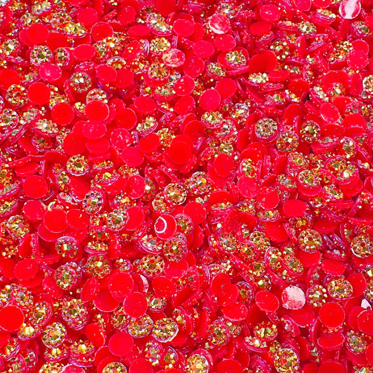Red sunflower rhinestones 