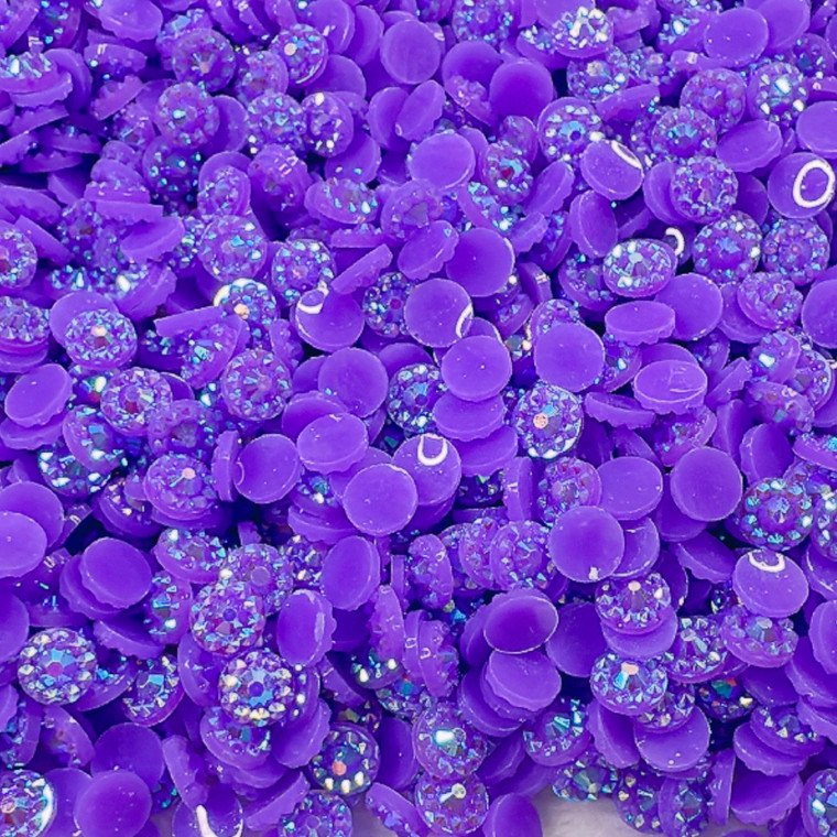 Purple sunflower rhinestones 