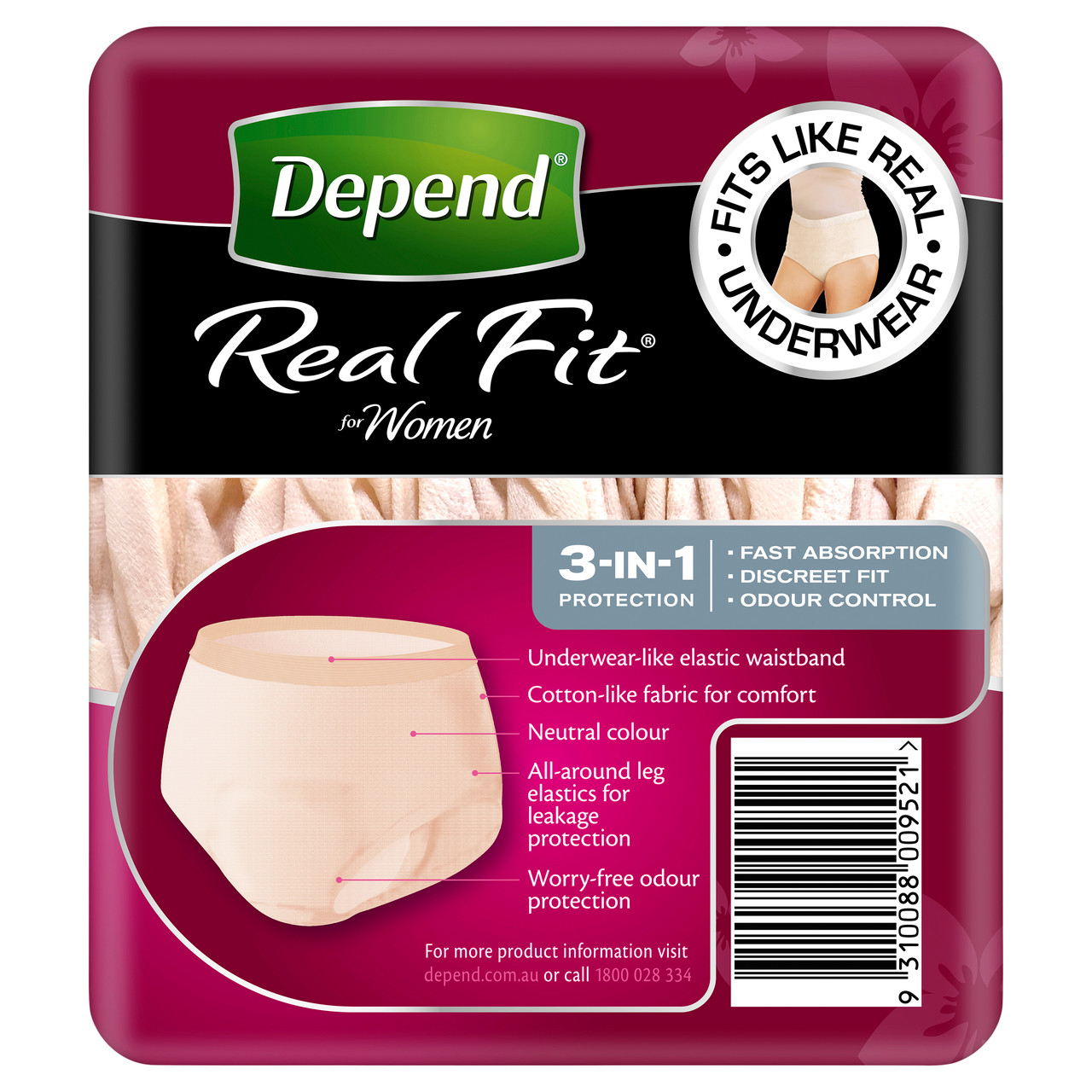 Depend Women Underwear Large 8s - ANZ Pharma Wholesalers LTD