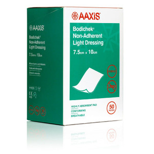 Aaxis BodichekÂ® Non Adherent Dressing  Light  7.5x10cm 50 s