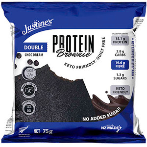 Justineâ€™s Keto Double Choc Dream Protein Cookie 75g X12