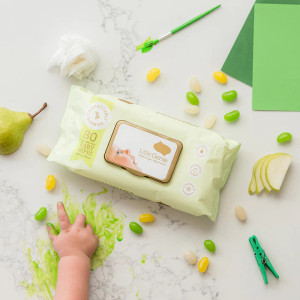 Little Genie Baby Wipes Compostable Fragrance Free 80 Wipes X 12s