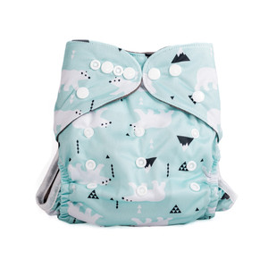 Little Genie Reusable Bamboo Charcoal Pocket Nappy Polar Bears