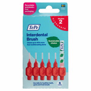 Tepe Interdental Brush 0.5mm Red 6 Pack