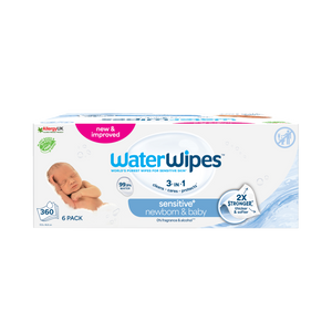 Waterwipes Baby & Newborn Sensitive Wipes 6 Pack (360 Wipes)