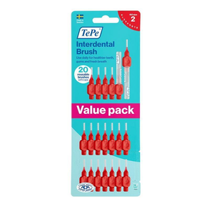 Tepe Interdental Brush 0.5mm Red 20 Pack